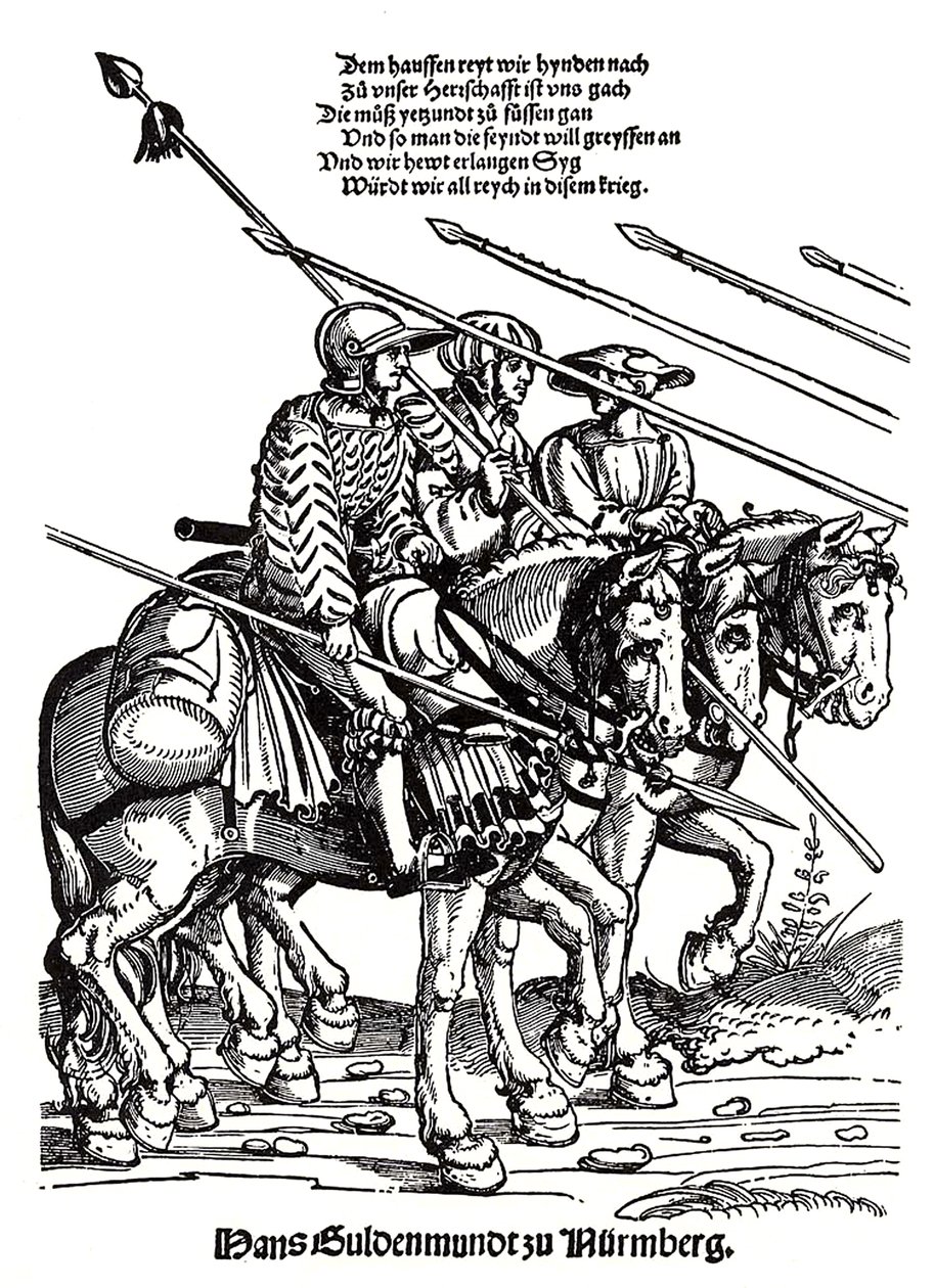 Landsknechts militærkampagne af Erhard Schon