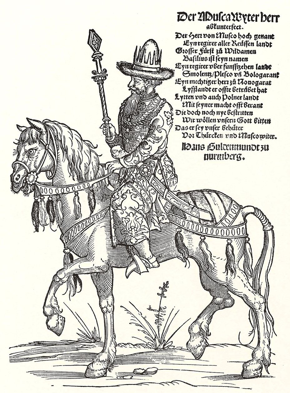 Portræt af storprins Vasili III Ivanovich af Moskva 1479-1533 af Erhard Schon