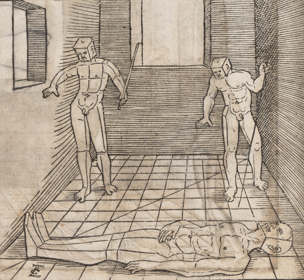 Bestemmelse af løjernes proportioner og position, 1538. af Erhard Schon