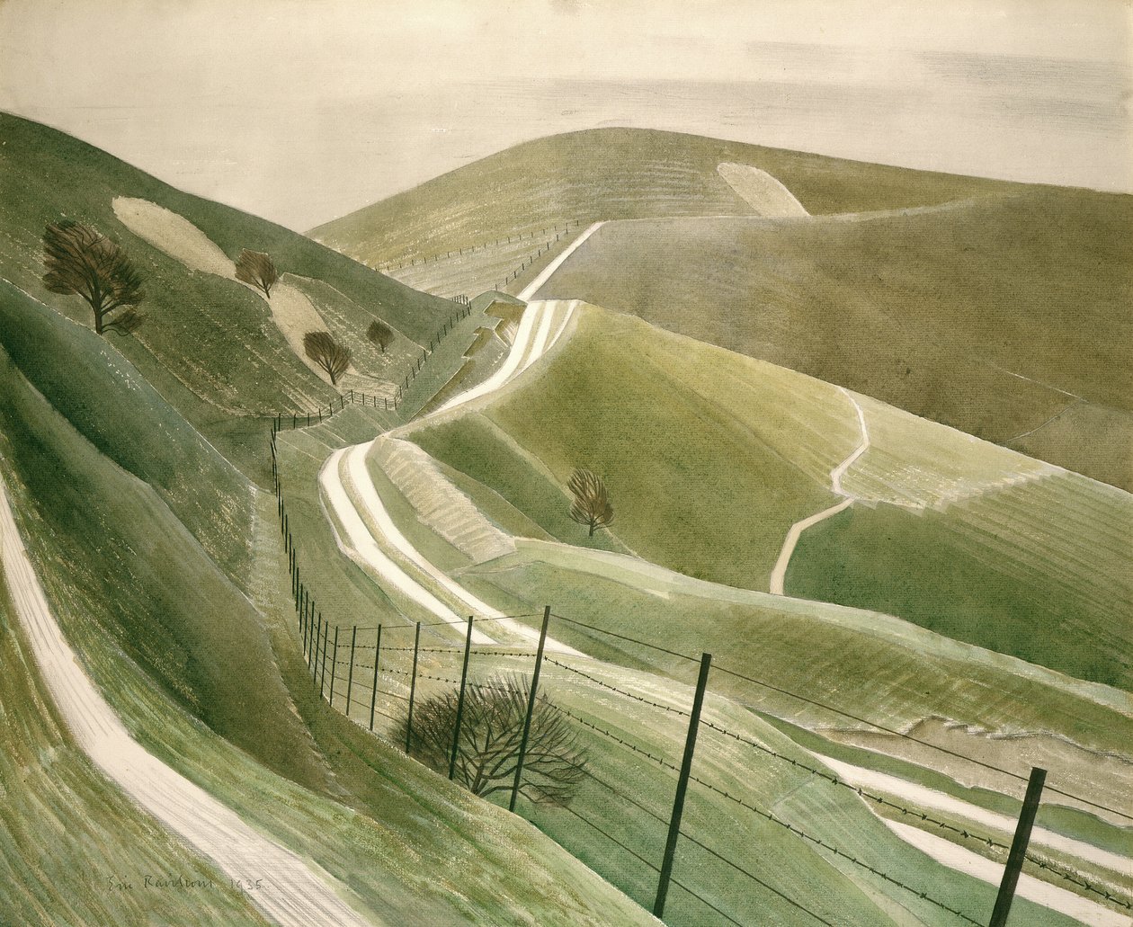 Kridtstier af Eric Ravilious