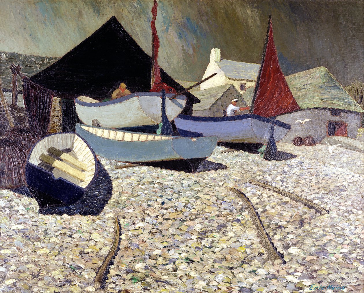 Cadgwith, firben af Eric Contemporary Artist Hains