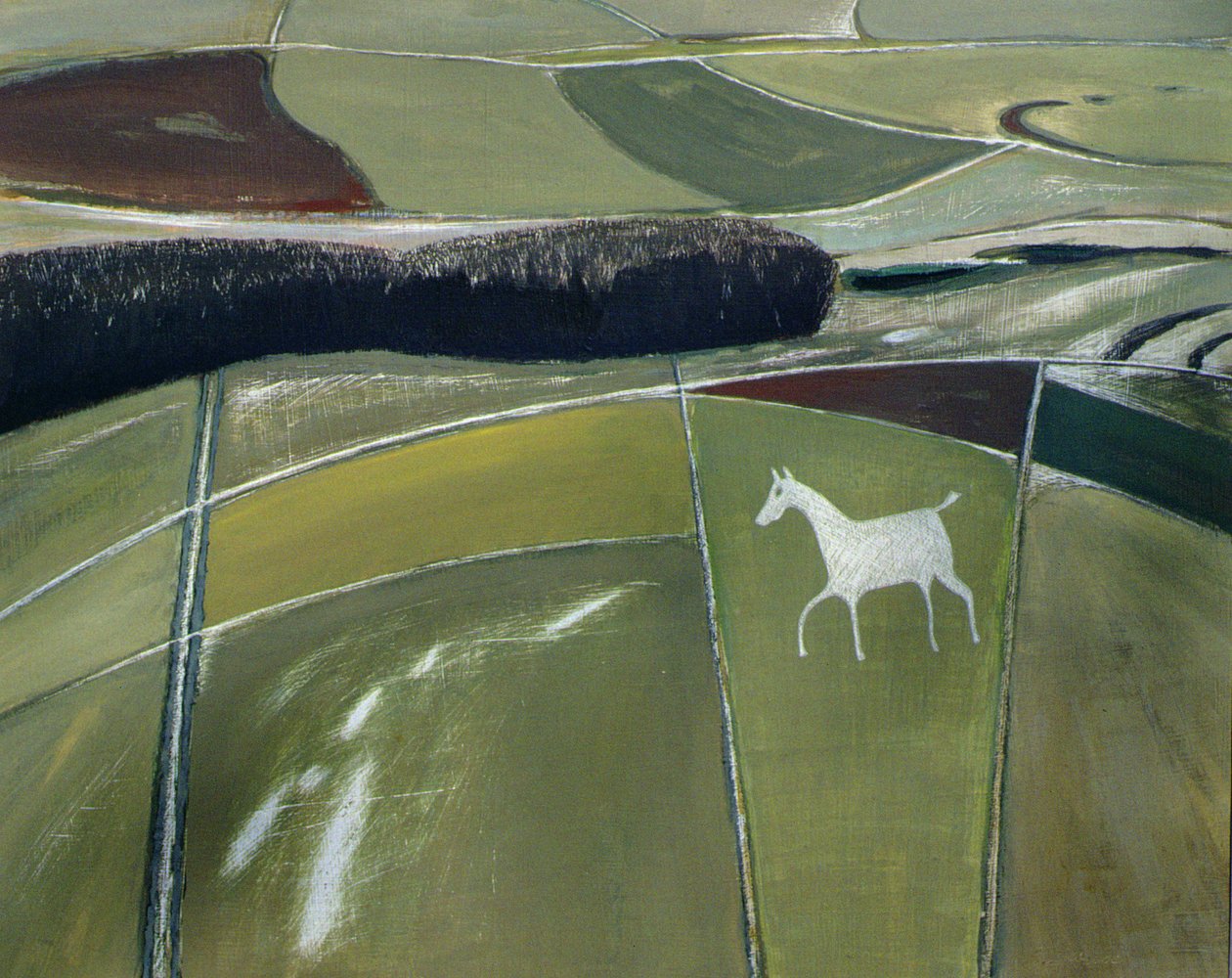 White Horse, Cherhill af Eric Contemporary Artist Hains