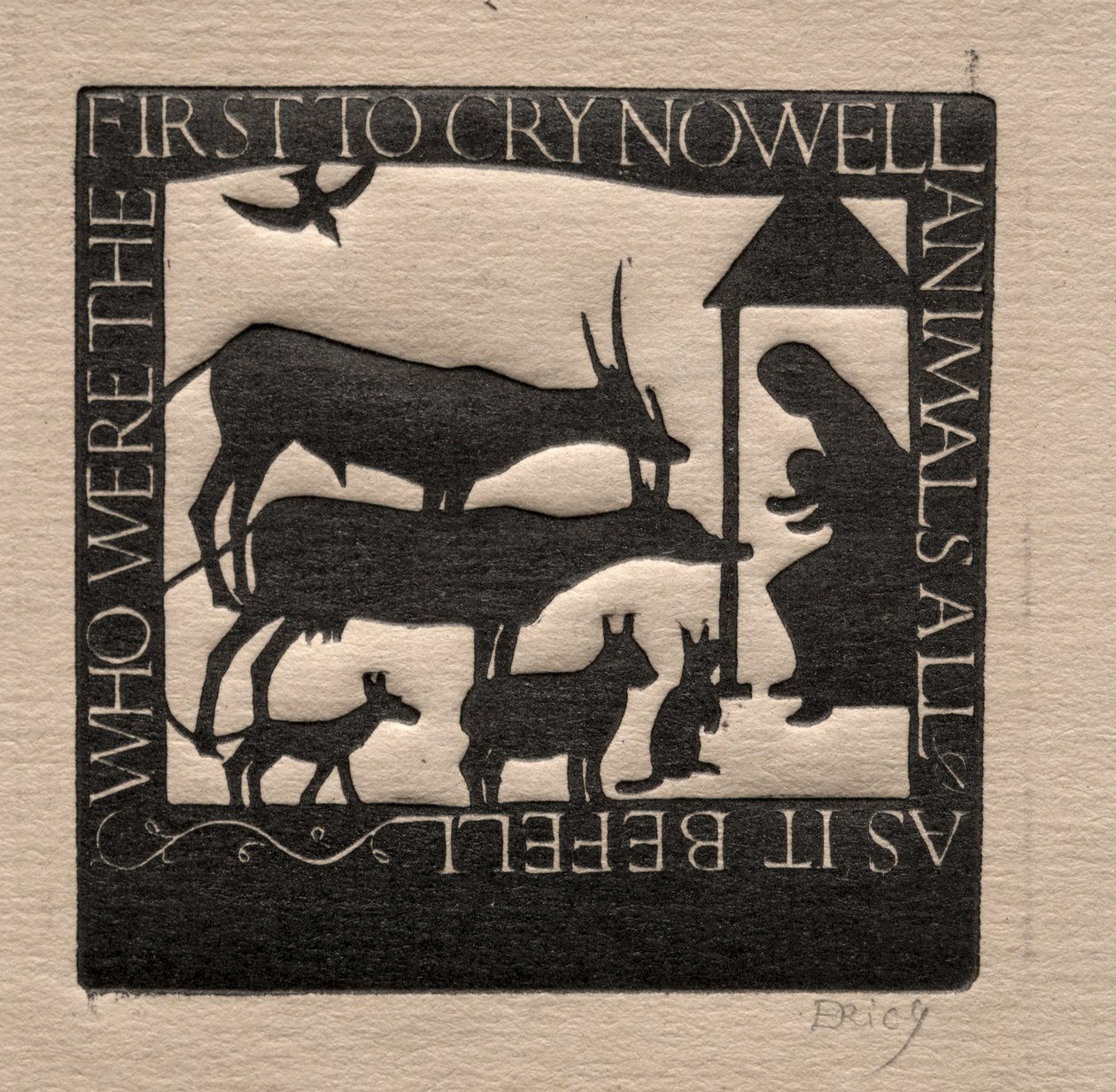 Dyr alle: Hvem var de første til at græde Nowell? af Eric Gill