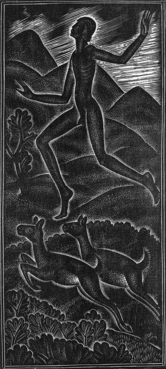 Fuge, min elskede for en sang af sange (I min flugt syng sange af sangere for min glæde) af Eric Gill