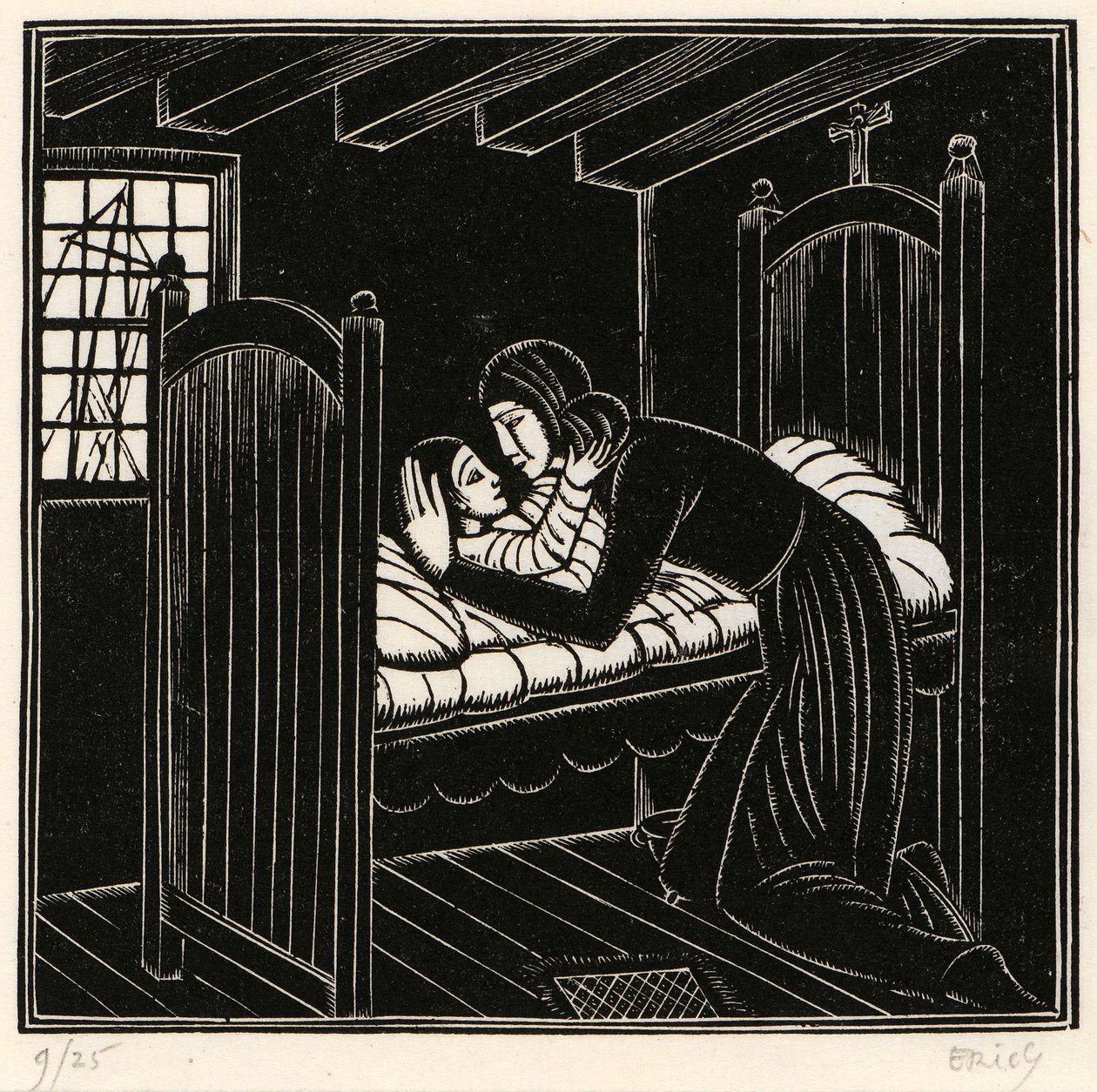 Mor og barn af Eric Gill