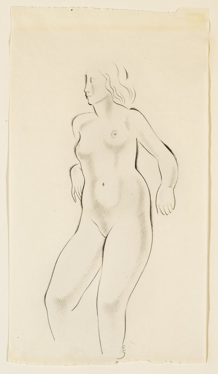 Undersøgelse af en nøgen kvinde af Eric Gill