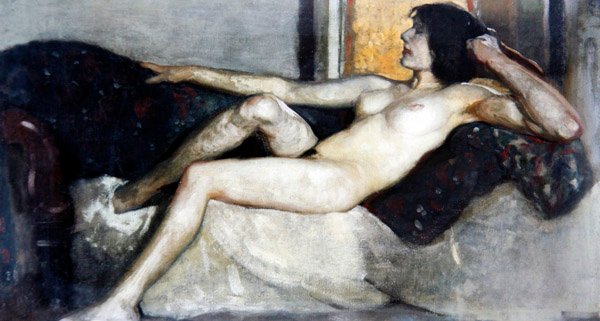 Study for Beauty Luxuriant, ca. 1919 (olie på lærred) (se 468039) af Eric Harald Macbeth Robertson