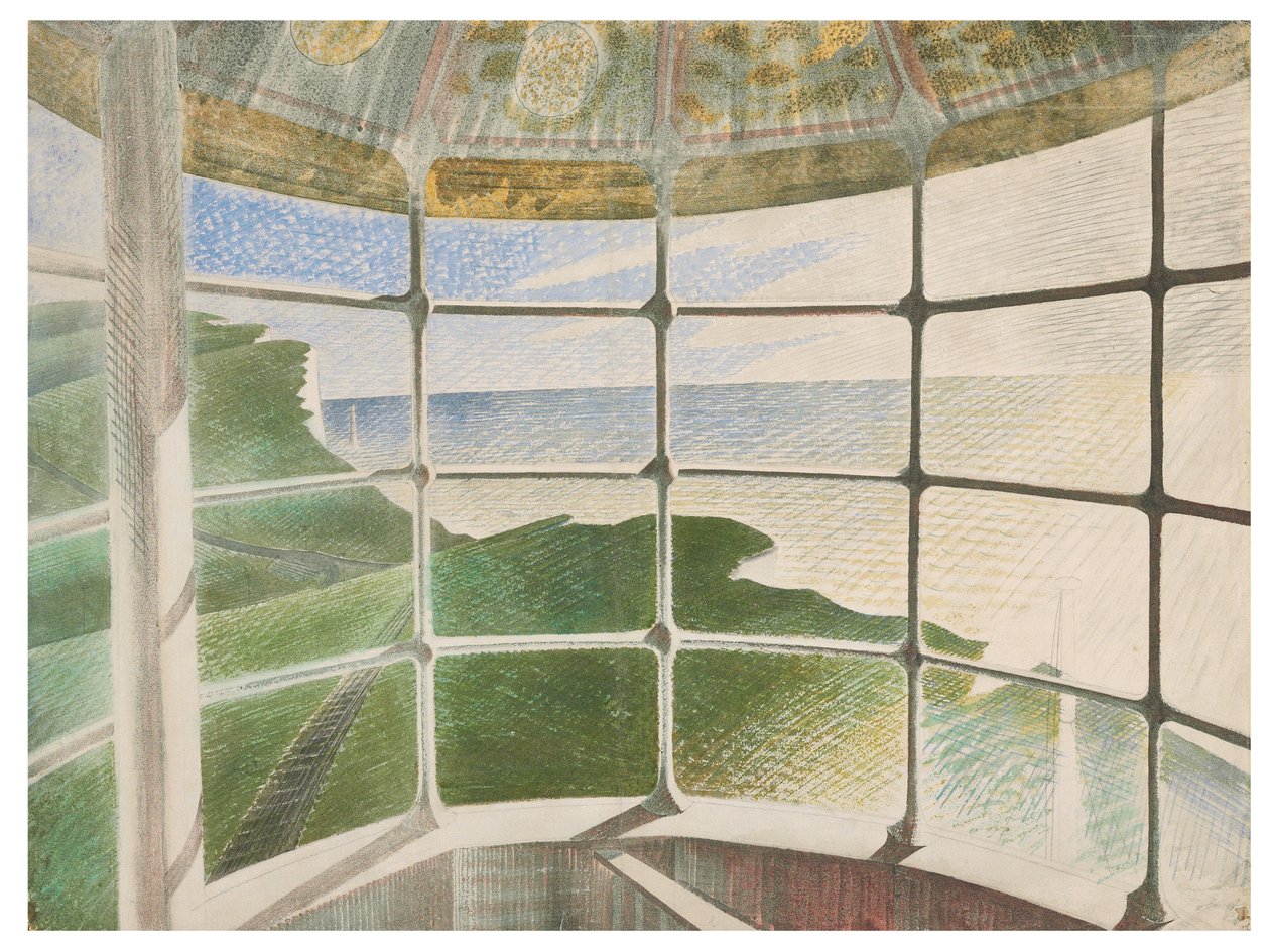 Beachy Head fyrtårn af Eric Ravilious
