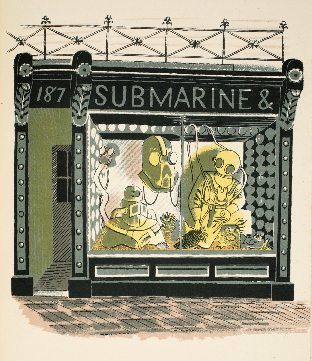 Diving Shop, illustration fra 