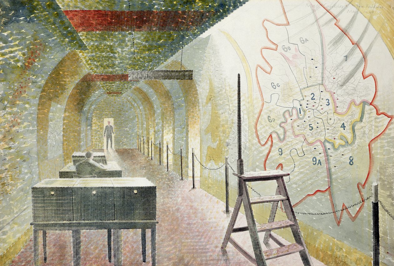 Nr. 1 kortkorridor af Eric Ravilious