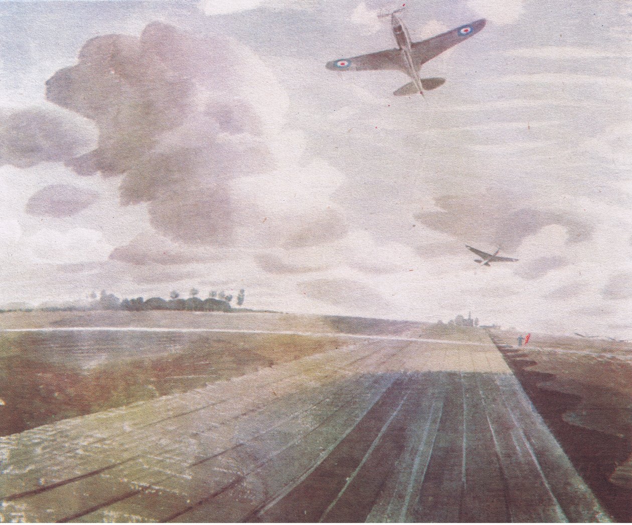 Runway perspective, 1941, fra British Adventure udgivet af Collins, 1947 af Eric Ravilious