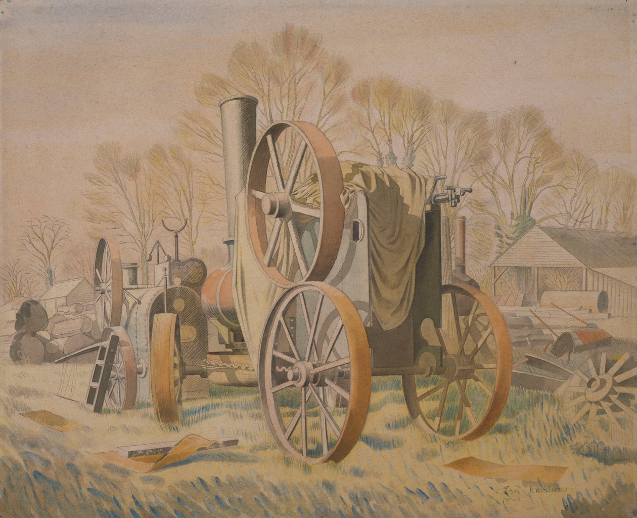 Traktoren, 1933 af Eric Ravilious