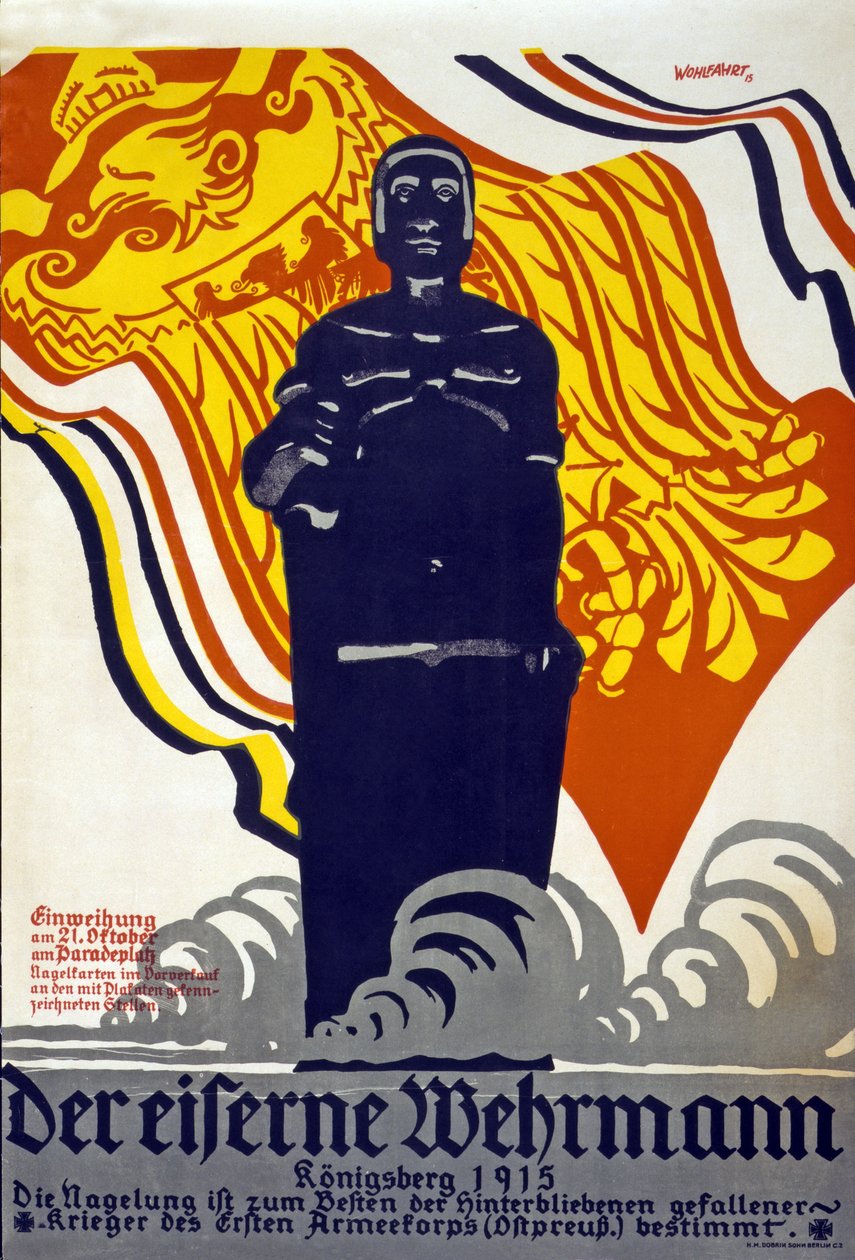 Jernet Wehrmann, Königsberg 1915, 1915 farve litho af Erich Wohlfahrt