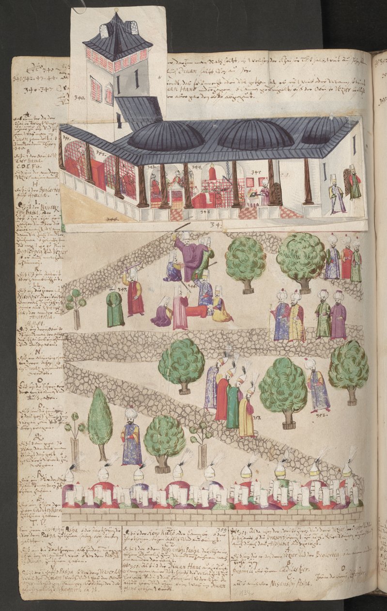 Bygninger i Konstantinopel: Udsigt over den tredje gård i paladset ... af Erich Lessing