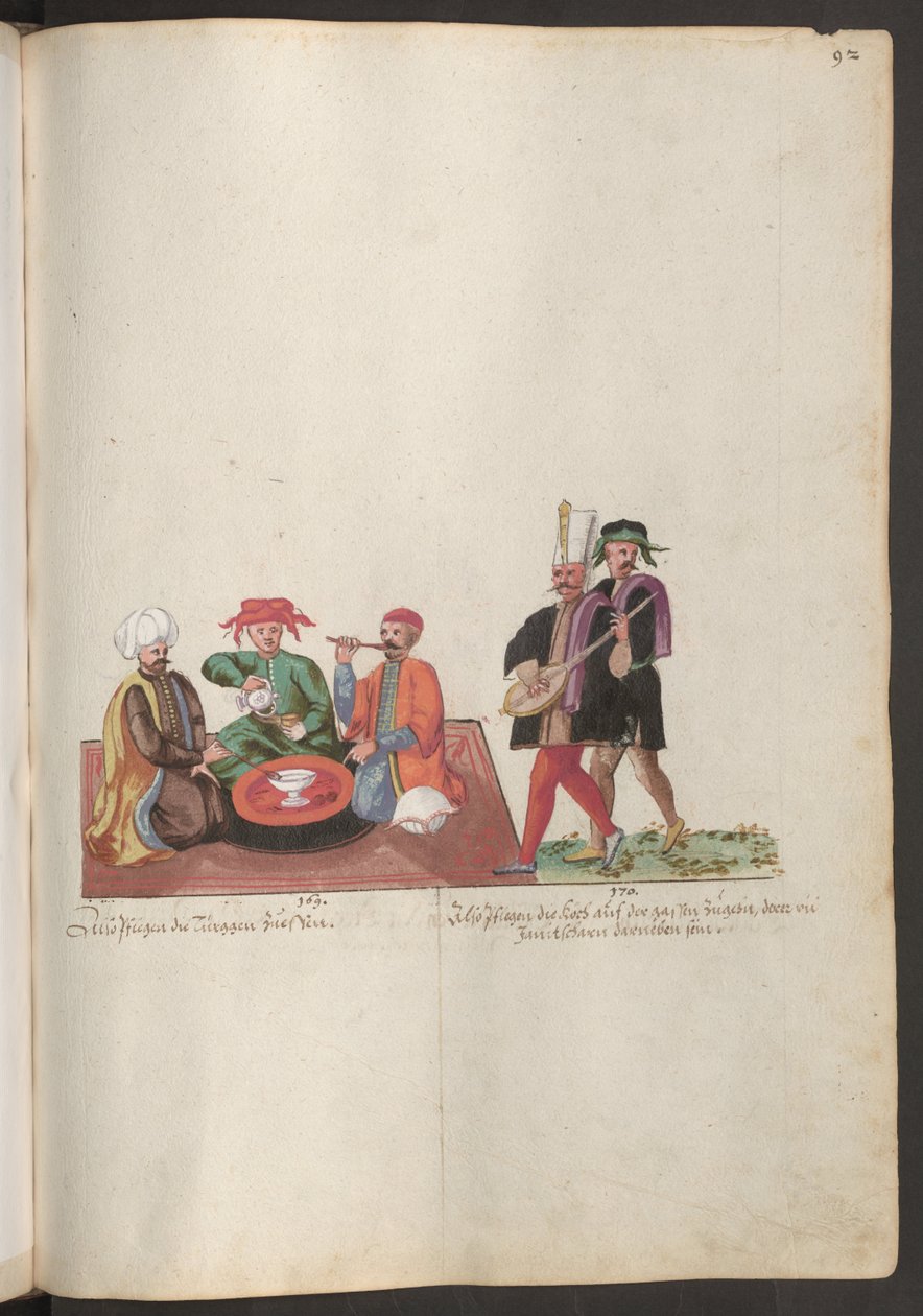 Konstantinopels borgere spiser af Erich Lessing