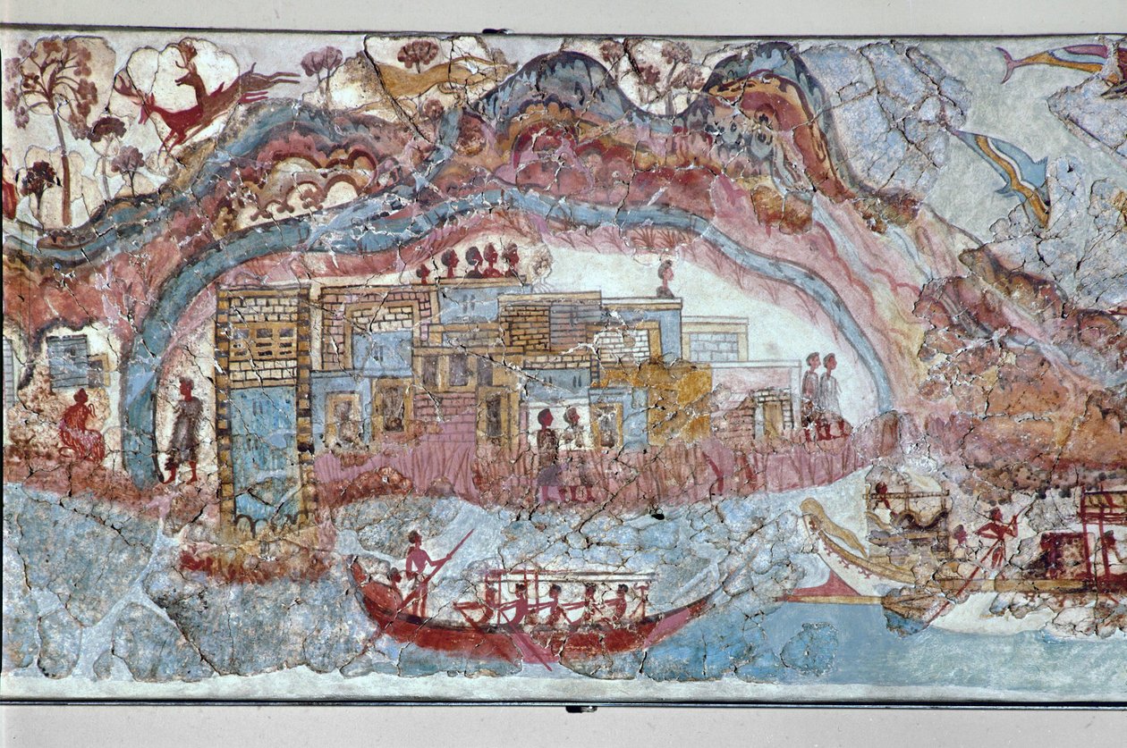 Indsejling af en flåde i havn af Erich Lessing