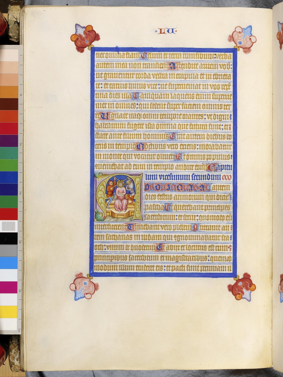 Helside: indrammet tekst med historiseret initial 