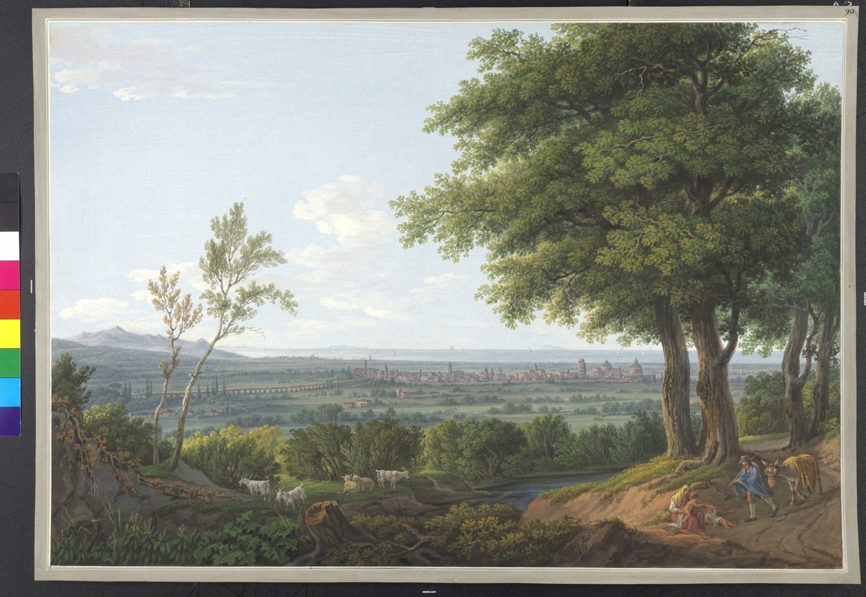 Gouache af Franz Jaschke af Erich Lessing