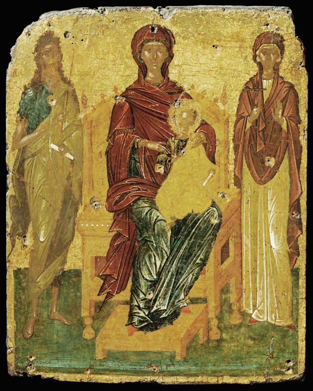 Madonna og Jesusbarnet mellem Johannes Døberen ... af Erich Lessing