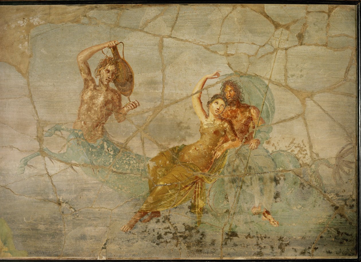 Neptun og Amphitrite rider på halen af en triton af Erich Lessing