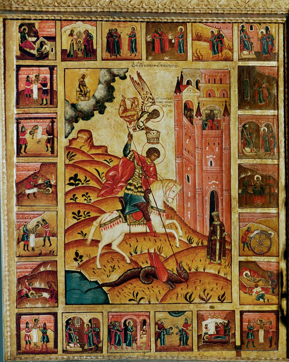 Sankt Georg og dragen (maleri) af Erich Lessing