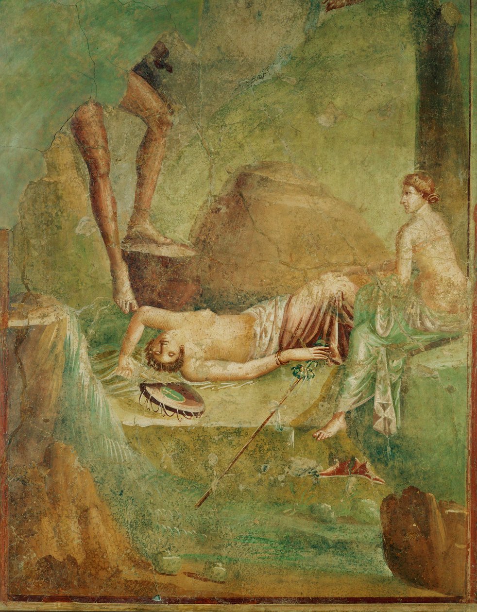 Sovende mænade (freskomaleri) af Erich Lessing