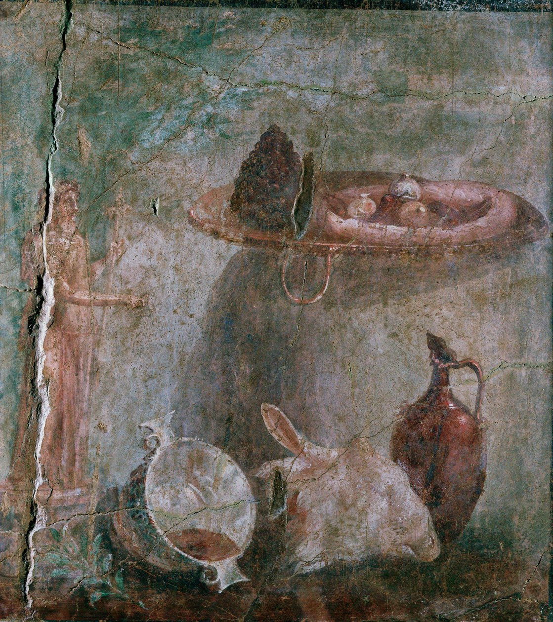 Stilleben med et fårehoved af Erich Lessing