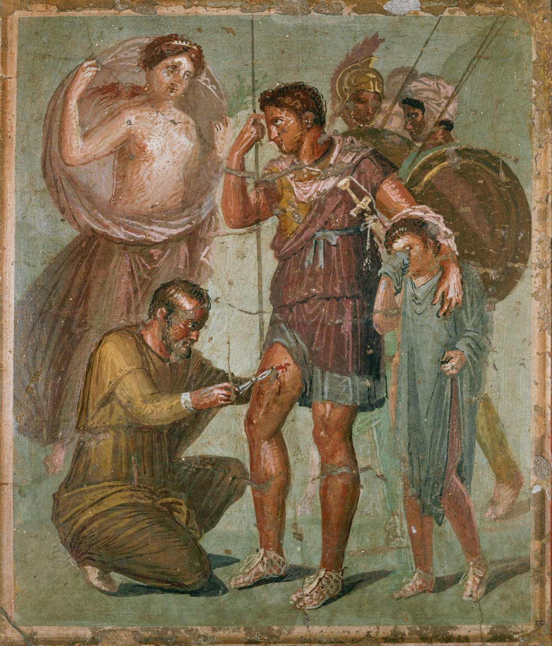 Såret Aeneas mellem Venus og Ascanius, fra Casa di Sirico af Erich Lessing