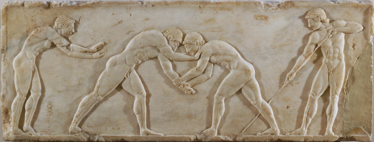 Unge acheanere i atletisk konkurrence af Erich Lessing