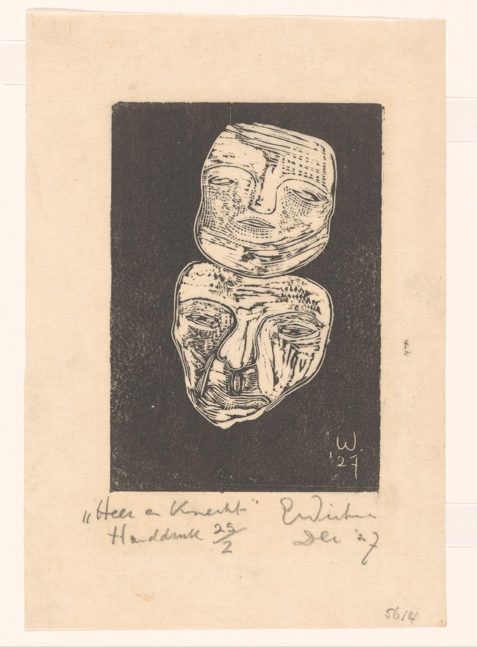 Herre og tjener (original titel på objektet) af Erich Wichmann (signed by artist)
