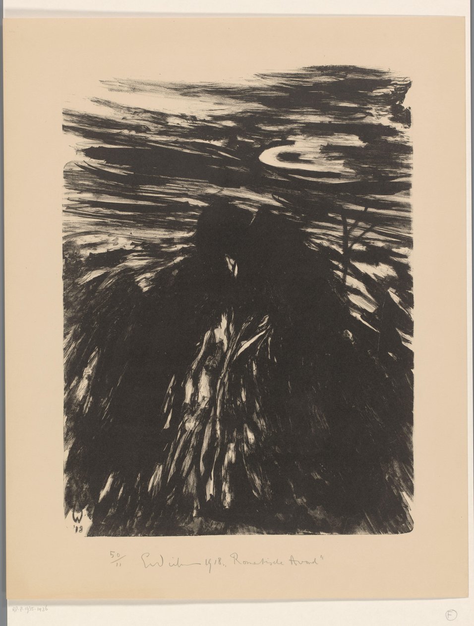 Romantisk aften (original titel på objektet) af Erich Wichmann (signed by artist)