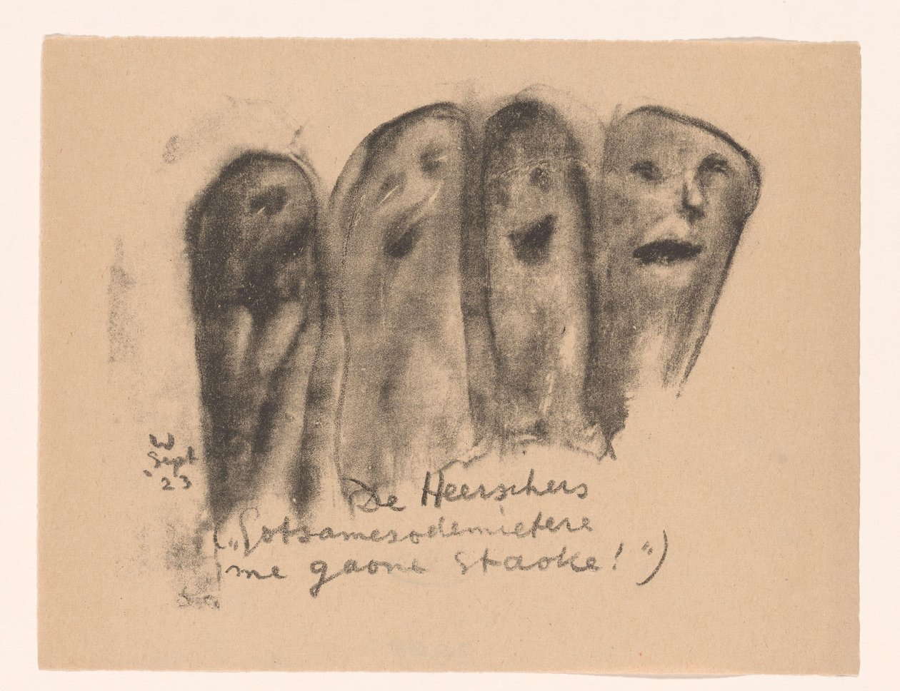 De Heerschers (Gotsamesodemietere me gaone staoke!) (original titel på objektet) Idealists II and Further Notes (original serietitel) af Erich Wichmann