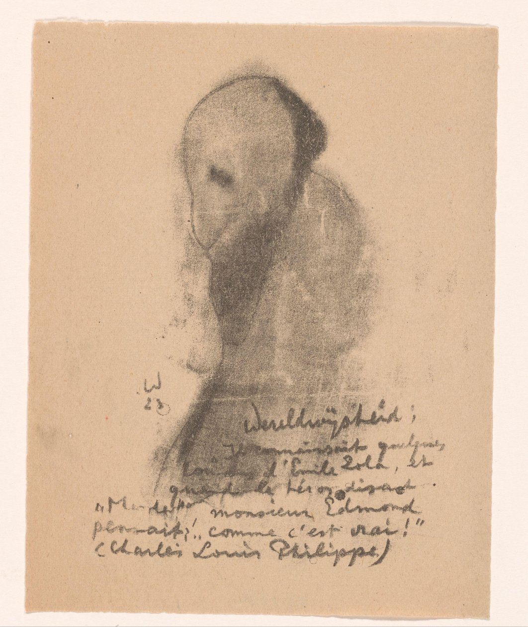 Abstrakt figur med skæg Idealists II and Further Notes (original serietitel) af Erich Wichmann