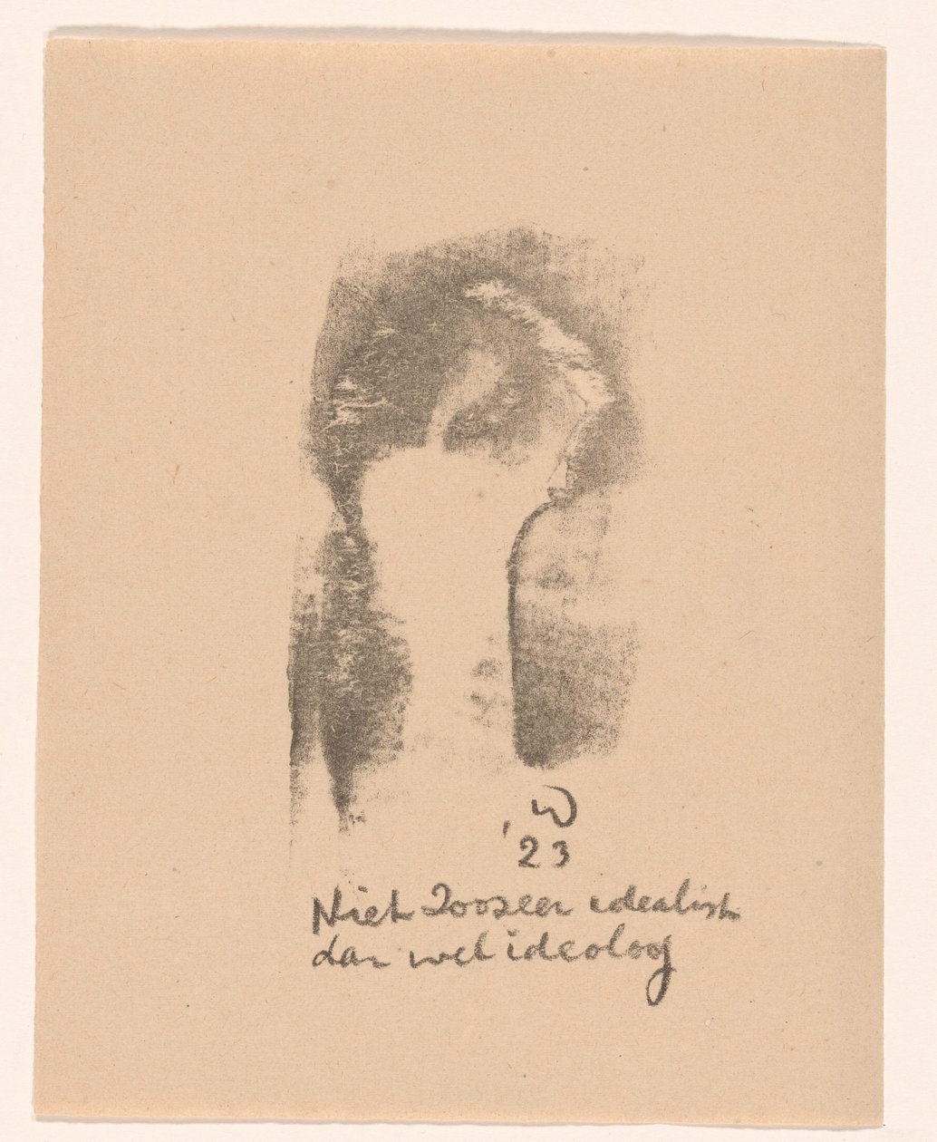 Ikke så meget idealist som ideolog (original titel på objekt) af Erich Wichmann