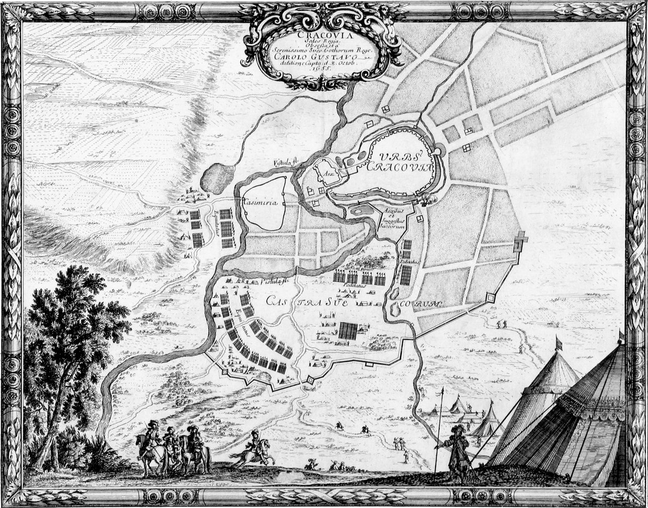 Belejring af Krakow (1655) af Erik Dahlbergh
