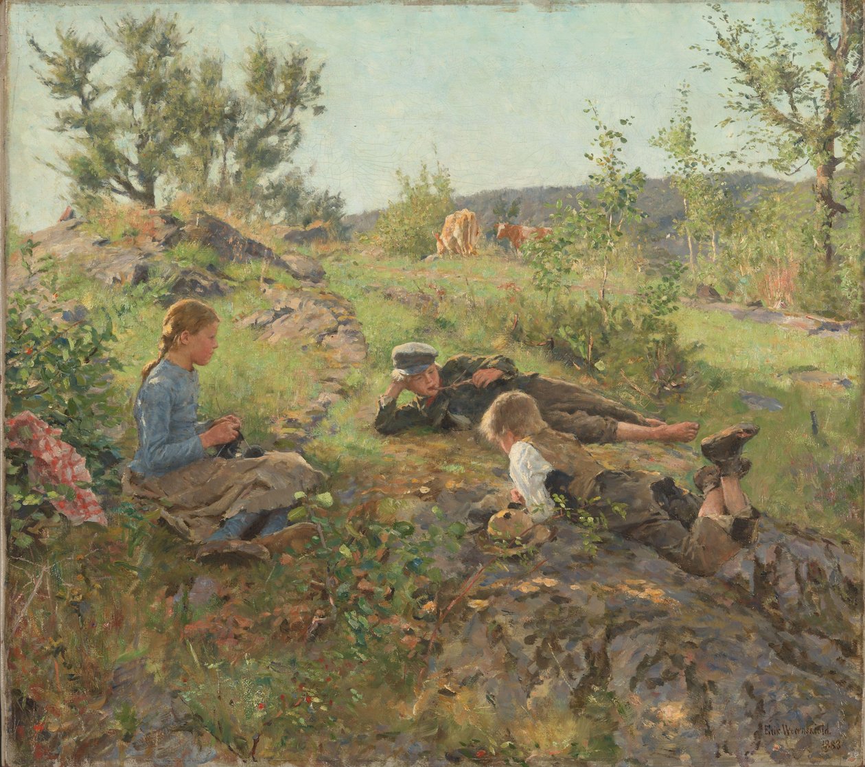 Hyrder, Tatoy, 1883 af Erik Theodor Werenskiold
