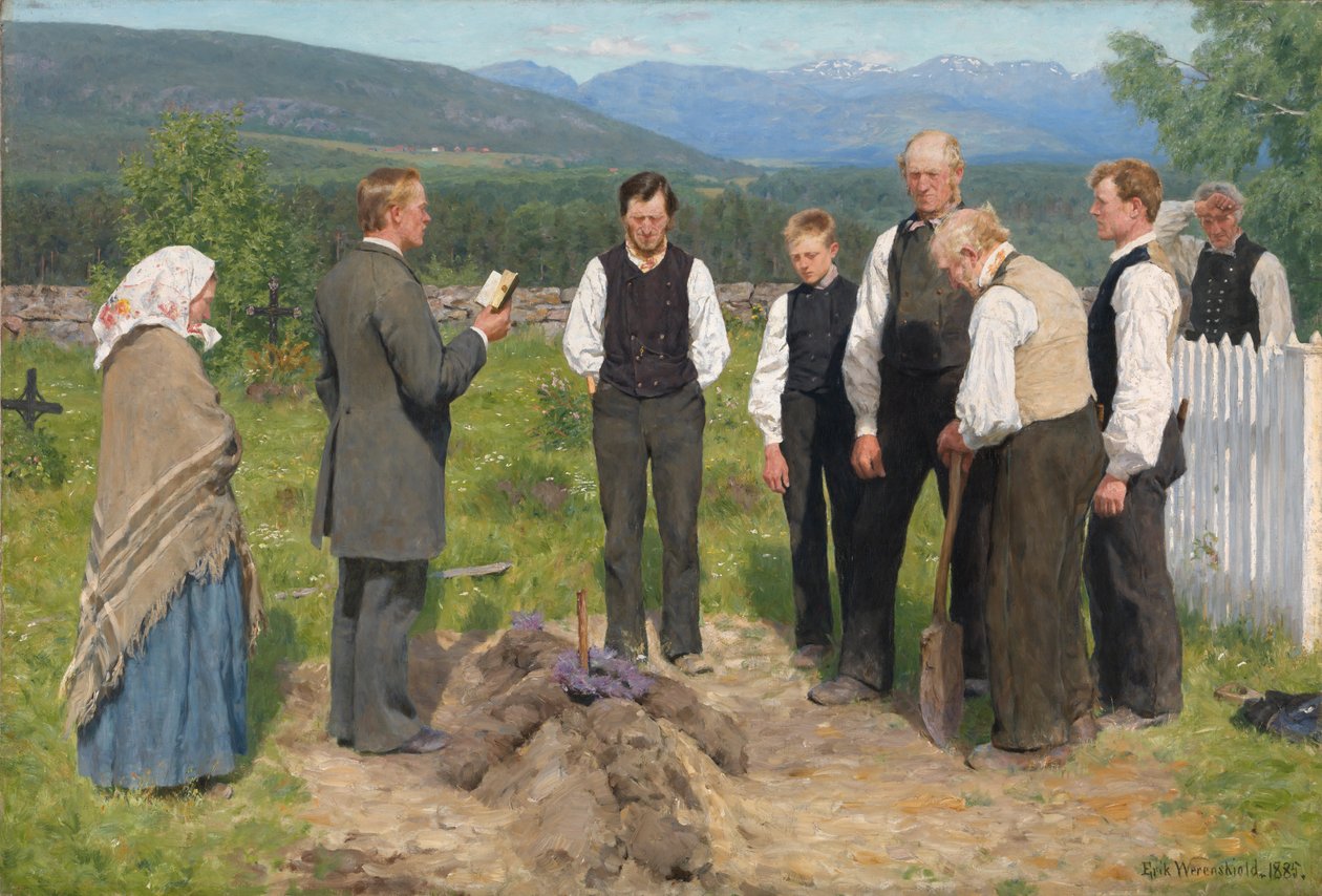 Bondebegravelse af Erik Theodor Werenskiold