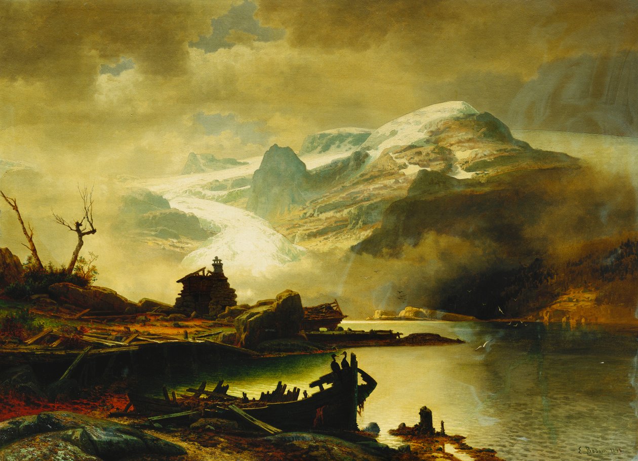 Bondhusgletsjeren i Sunnhordland, 1878 af Erik Bodom