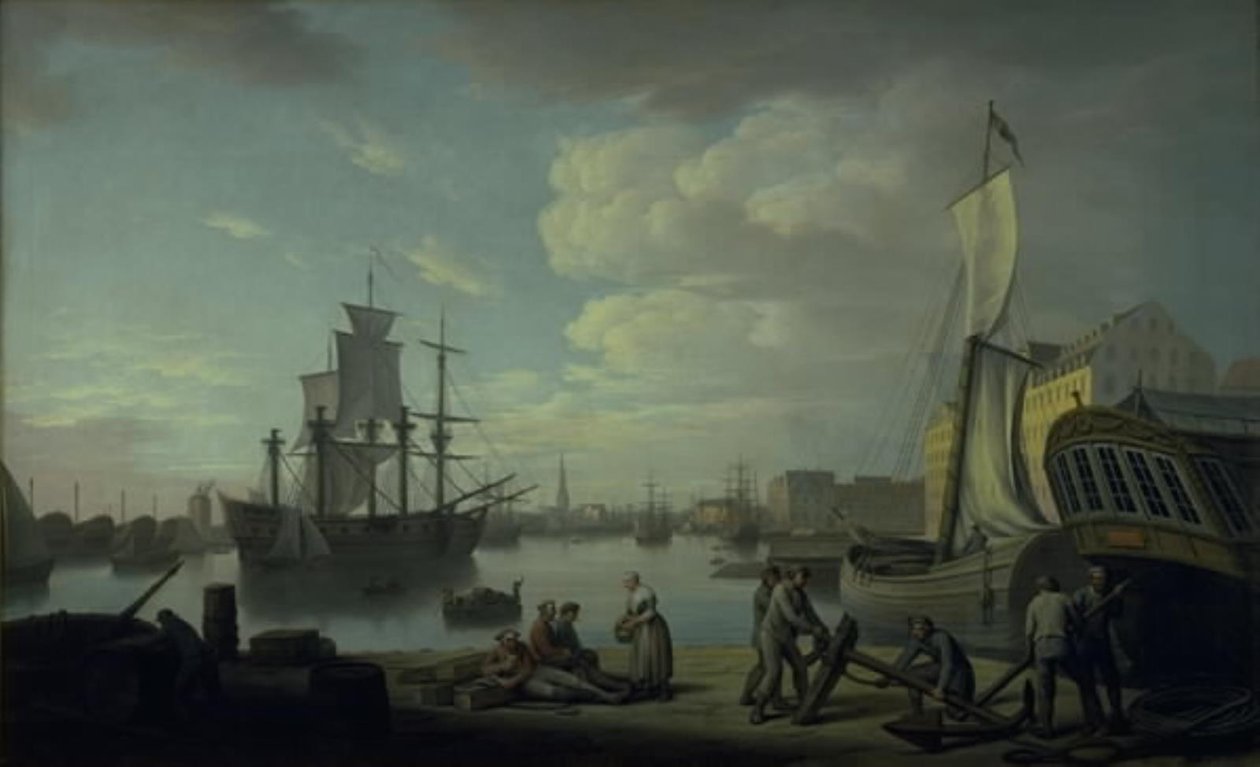 Københavns havn set fra Larsens Plads af Erik Pauelsen