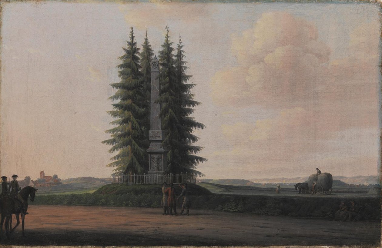 Obelisken rejst til ære for statsmanden J.H.E. Bernstorff i Gentofte, nord for København af Erik Pauelsen