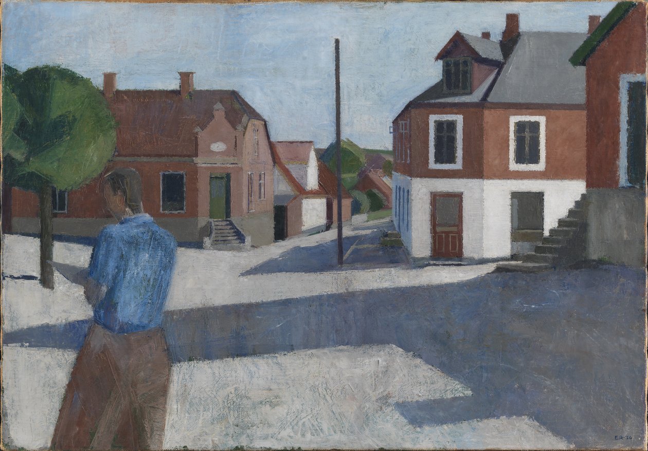 Gade med Figur af Erik Raadal