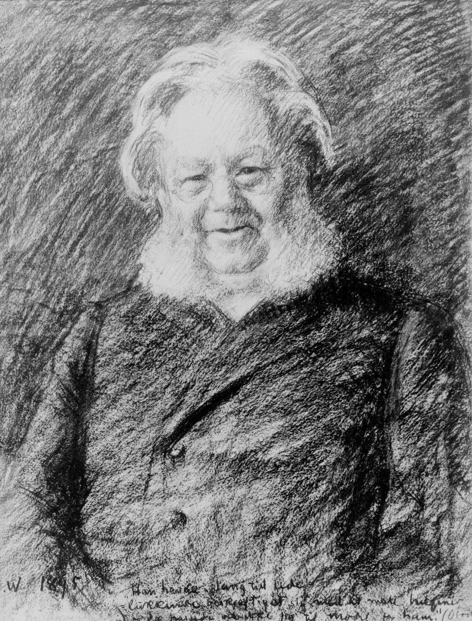 Henrik Ibsen af Erik Theodor Werenskiold