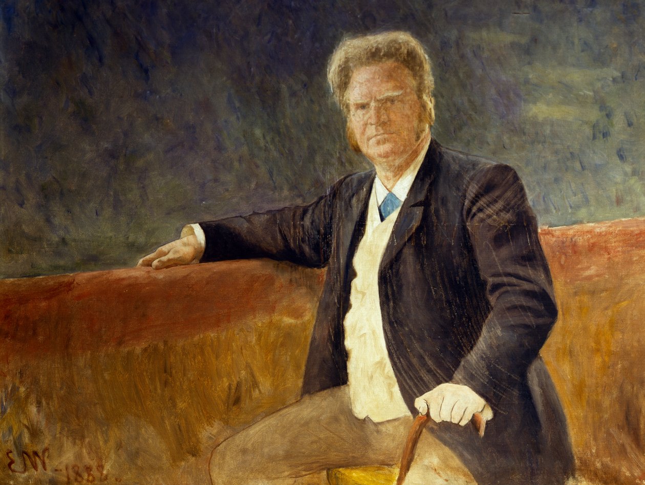 Portræt af Bjørn Bjørnson (1859-1942), skuespiller og teaterinstruktør, Maleri af Erik Werenskiold (1855-1938) af Erik Theodor Werenskiold