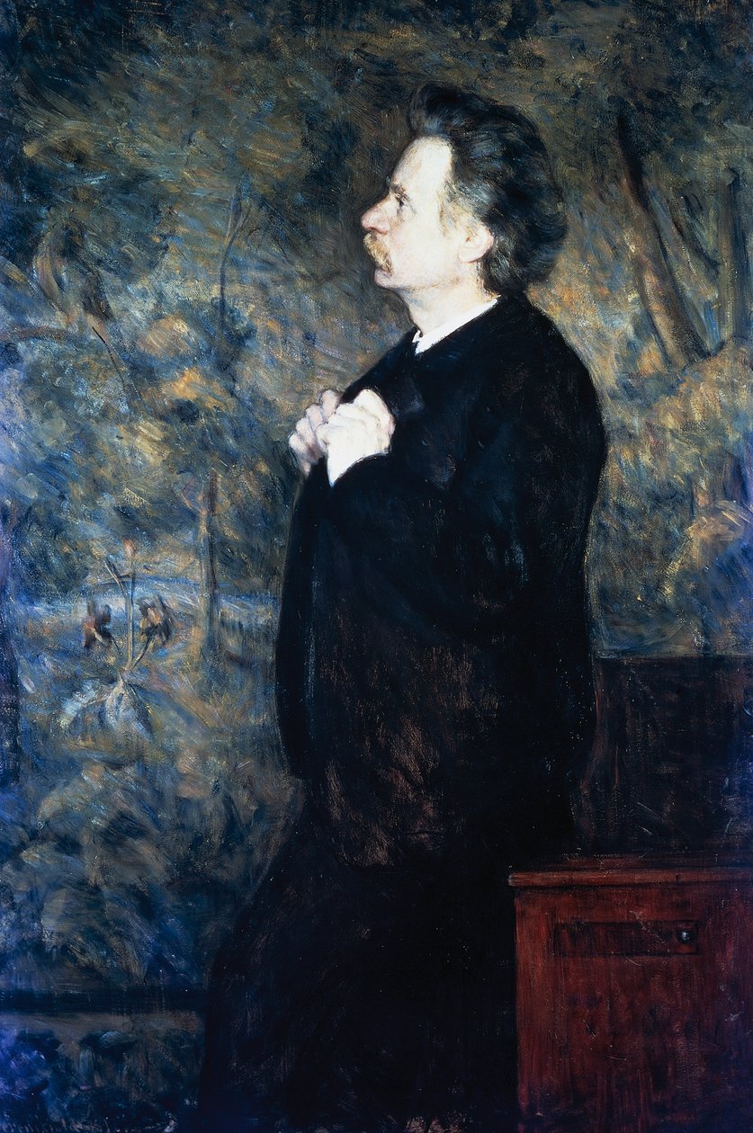 Portræt af den norske komponist og pianist Edvard Grieg (Bergen af Erik Theodor Werenskiold
