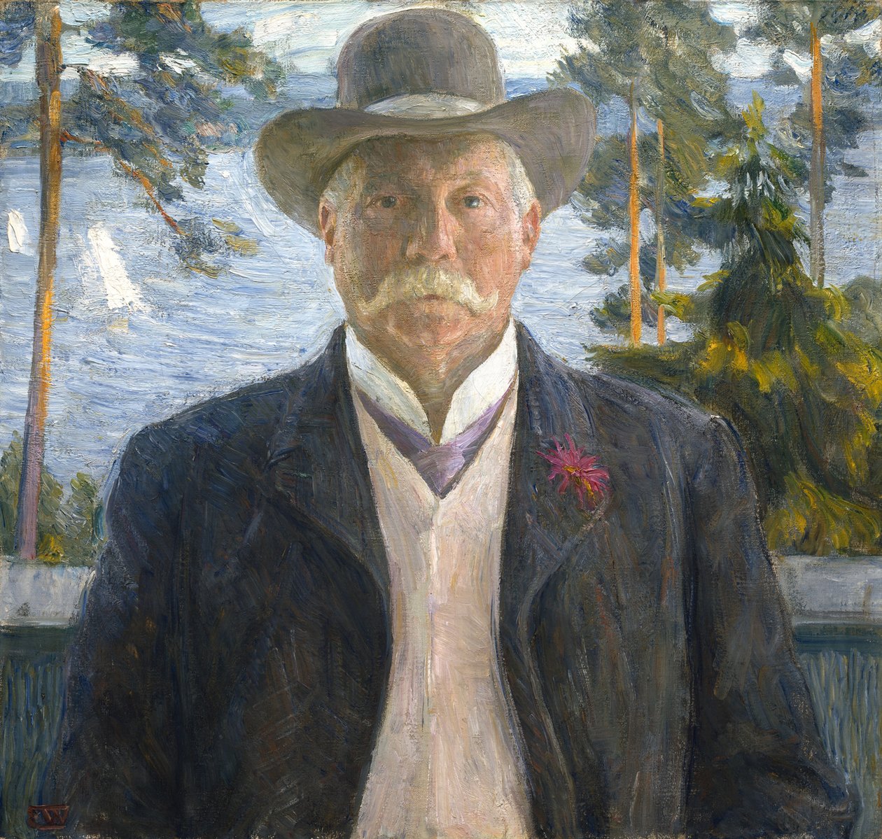 Portræt af komponisten Thorvald Lammers 1841-1922, 1906. af Erik Theodor Werenskiold