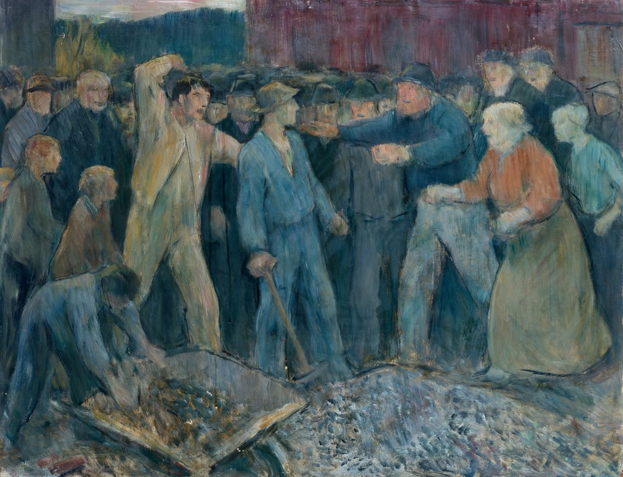 Strike-Breakers af Erik Theodor Werenskiold