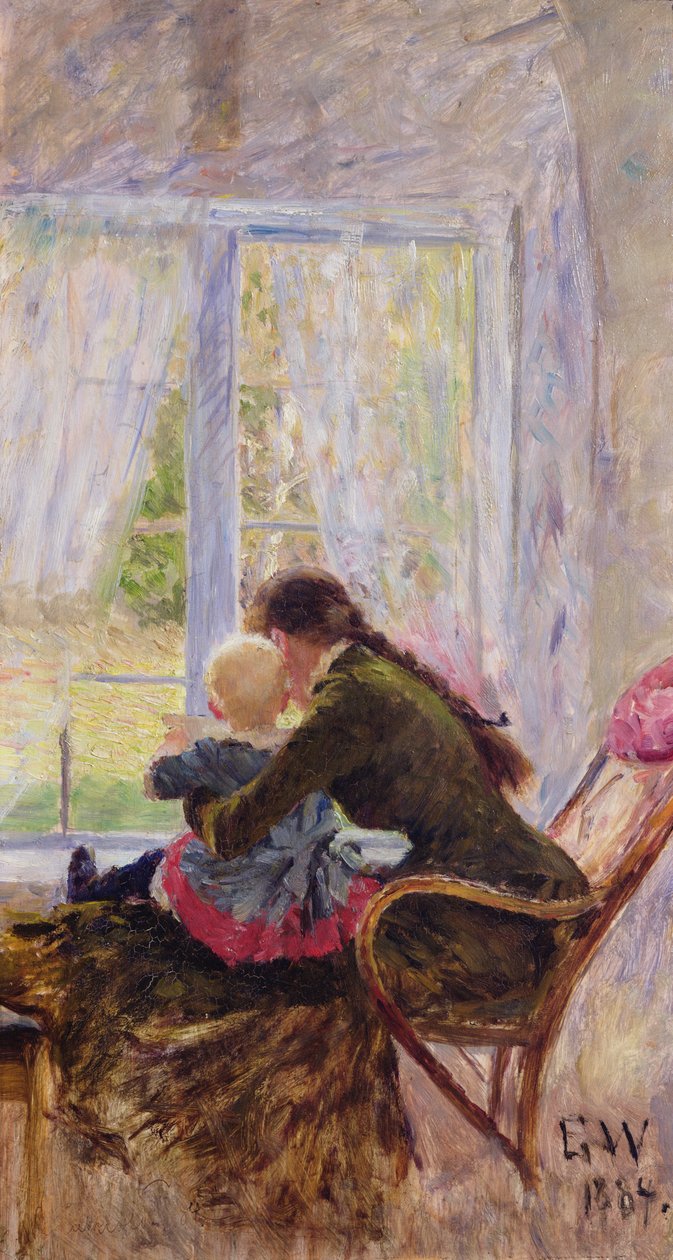 Dig og Bebe af Erik Theodor Werenskiold