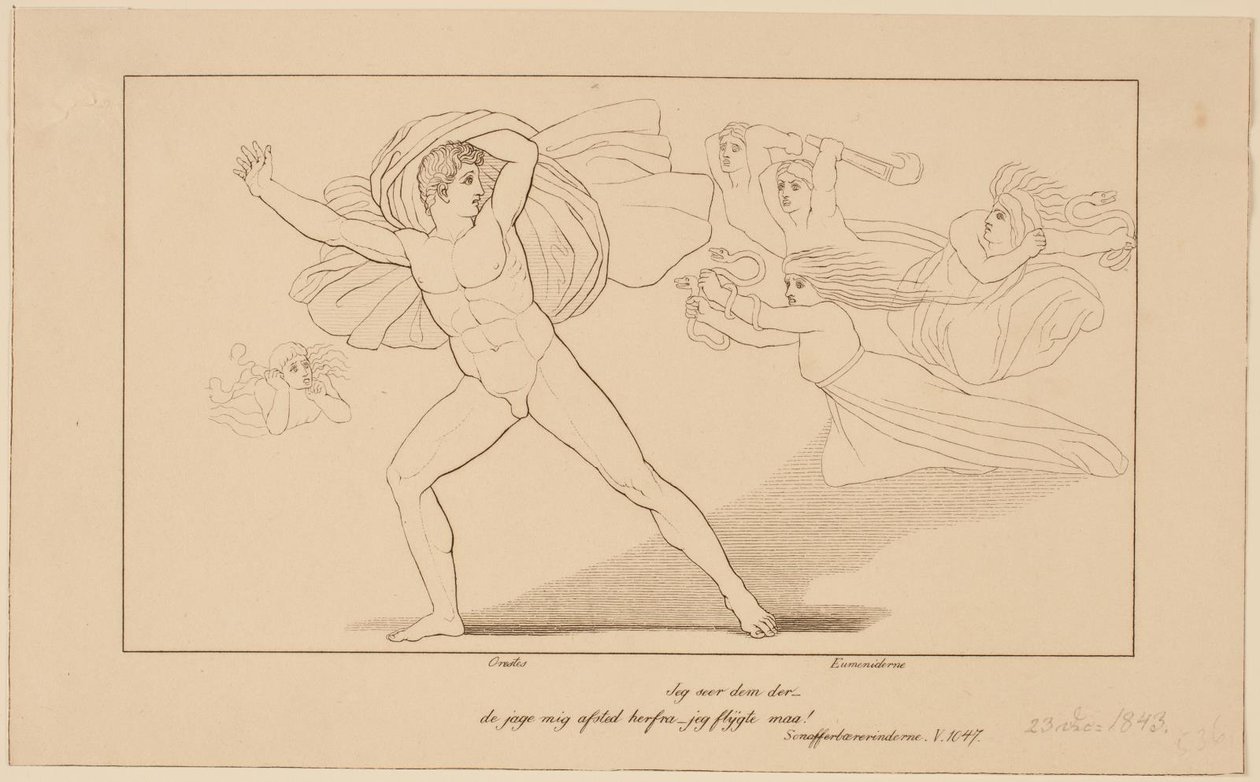 Illustration til Aischylos af Erling Eckersberg