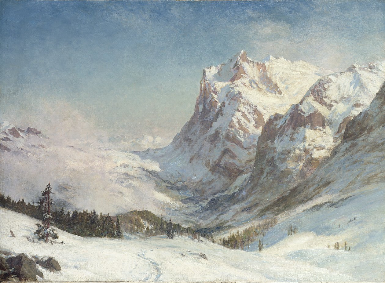Grindelwald-dalen, vinter, 1916 af Ernest Albert Waterlow