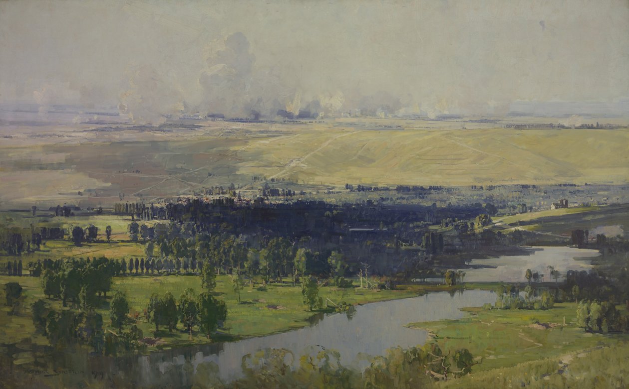 Somme-dalen nær Corbie, 1919 af Arthur Streeton